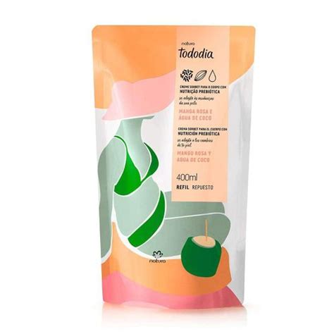 Refil Hidratante Corporal Natura Tododia Manga Rosa E Agua De Coco