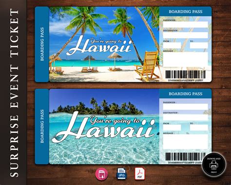 Hawaiian Airlines Boarding Pass