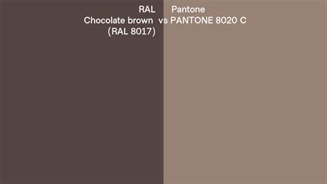 Ral Chocolate Brown Ral Vs Pantone C Side By Side Comparison