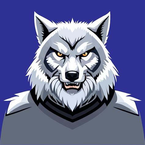 Diseño de logotipo de mascota de cabeza de lobo esport gaming Vector