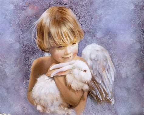 Cute Angels Cute Art Angel Bunny Animal Hd Wallpaper Peakpx