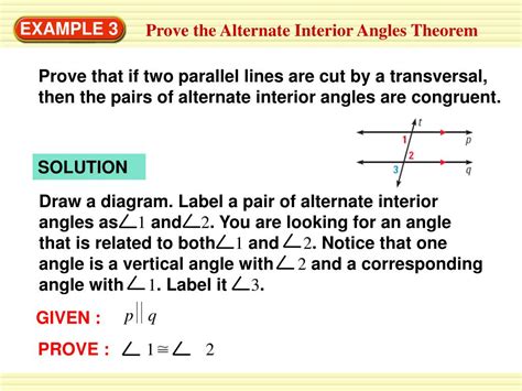 Consecutive Interior Angles Theorem