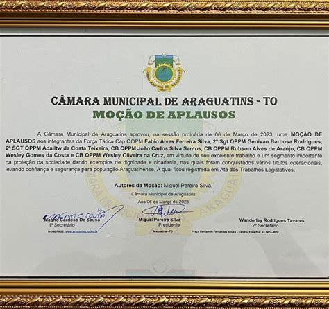 For A T Tica Do Batalh O De Policia Militar Recebe Mo O De Aplausos