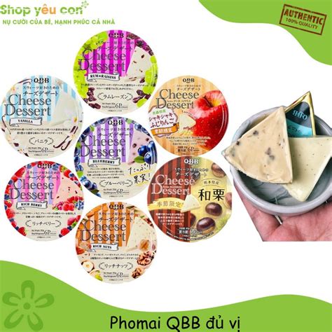 Phô Mai Nhật Qbb Hộp 6 Miếng 90gr Cho Bé ăn Dặm Phomai Vị Hoa Quả Qbb