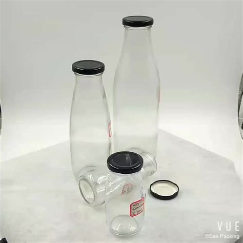 200ml 250ml 500ml 1000ml Transparent Empty Fresh Milk Glass Bottle For