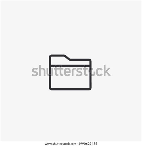 Vector Illustration Folder Icon Stock Vector Royalty Free 1990629455