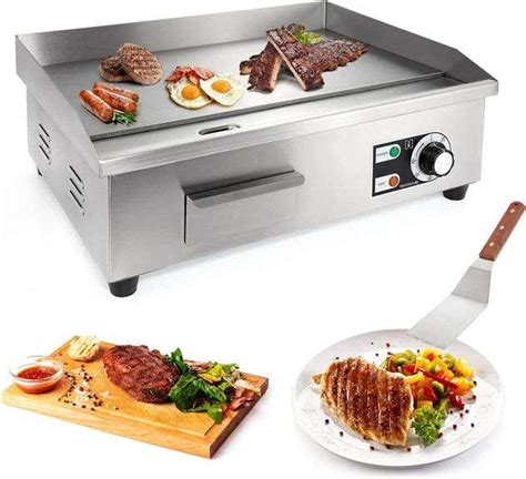 WICHEMI Electric Griddle 22 Commercial Flat Top Grill Countertop