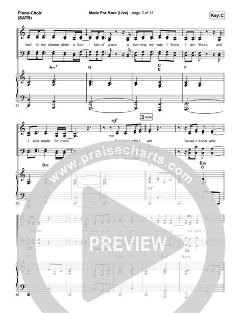 Made For More Live Sheet Music PDF Josh Baldwin Jenn Johnson