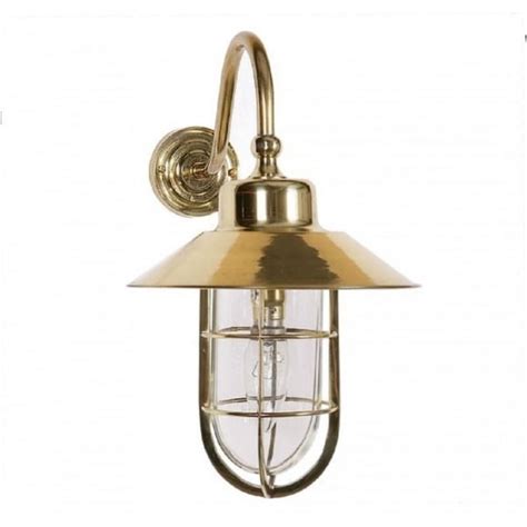 Nautical Style Outdoor Or Indoor Porch Light In Gold Polished Brass