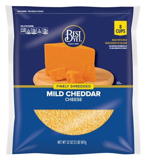 Fancy Shredded Mild Cheddar Cheese Best Yet Brand