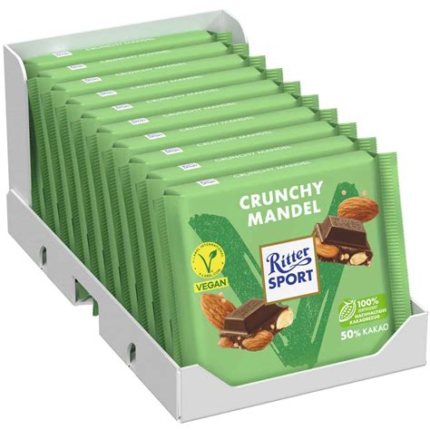 Ritter Sport Vegan Crunchy Mandel 100g Online Kaufen Im World Of