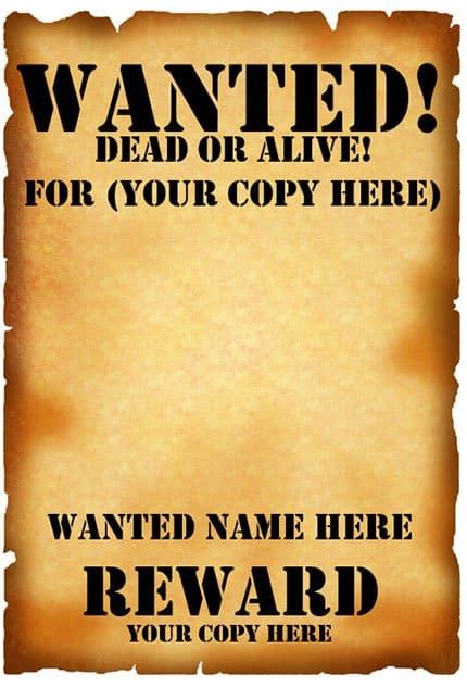 7 Free Wanted Poster Templates Pdf Word