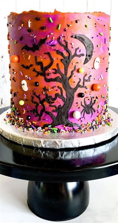 100 Cute Halloween Cake Ideas Pink And Orange Cake