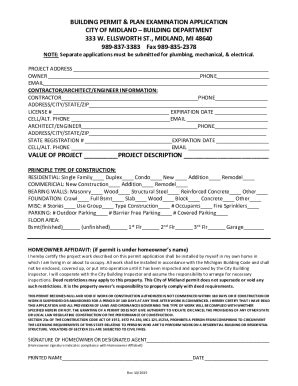 Fillable Online Building Permit Application PDF Fax Email Print