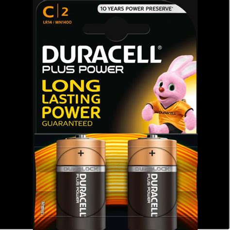 Batterie Alcaline PLUS POWER C DURACELL MN1400 2 Spagnuolo S R L