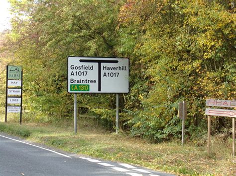 Roadsign On The A Halstead Road Geographer Cc By Sa