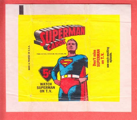 1966 Topps Superman Wrappers Both Variations Ebay