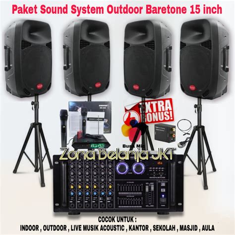 Jual Paket Sound System Indoor Outdoor Karaoke Speaker Baretone