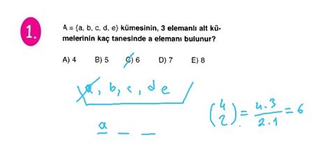 Kümeler çözümlü Sorular 2 →