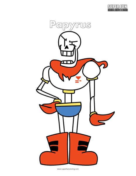 Sans And Papyrus Coloring Pages