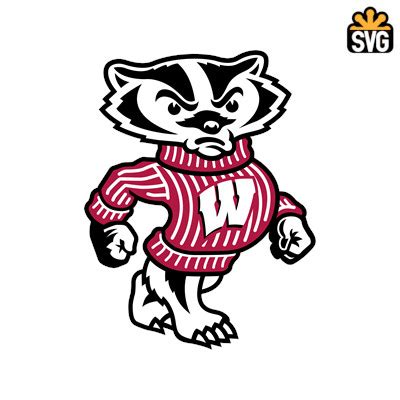 Wisconsin Badgers Logo SVG Digital Download, Wisconsin Badgers v2 Logo ...