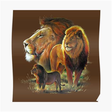 "Lions" Poster for Sale by Salmoneggs | Redbubble