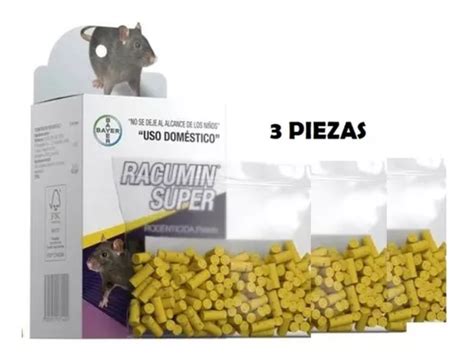 Racumin Super Bayer Pellets 60 Grms Control De Ratas Y Ratón Envío gratis