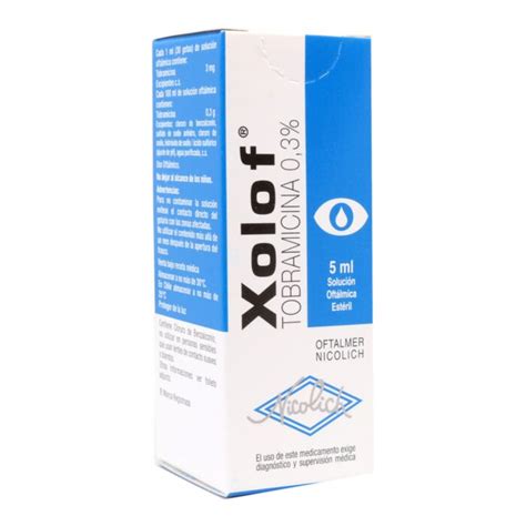 Xolof Tobramicina 0 3 Solucion Oftalmica 5mL Farmacias Bühler Osorno