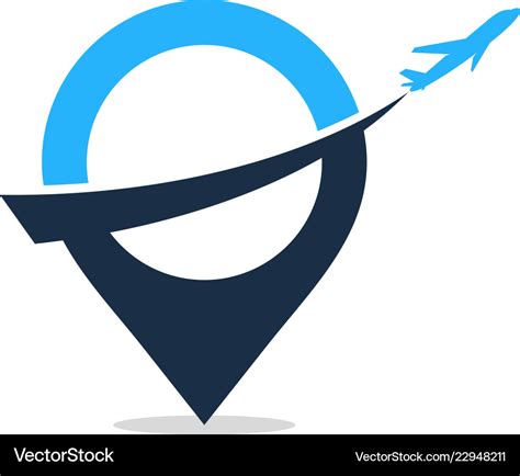 Point Travel Logo Icon Design Royalty Free Vector Image