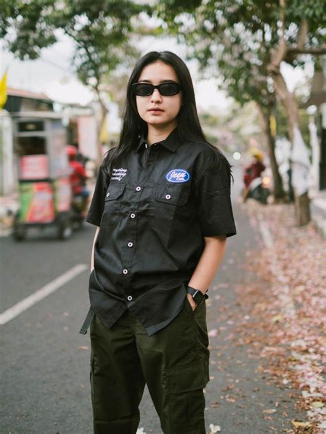 Jual Jeen Prime Black Workshirt Kemeja Kerja Bordir Hitam Shopee