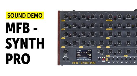 Mfb Synth Pro Sound Demo No Talking Youtube