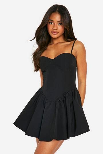 Black Skater Dresses Boohoo Uk