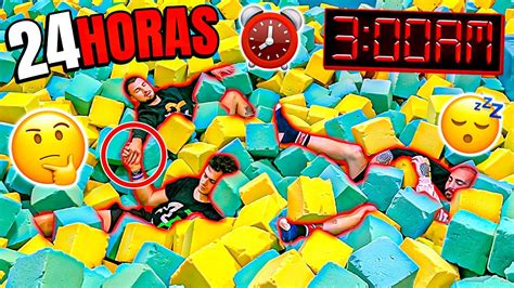 24 Horas En Un Parque De Camas ElÁsticas⏰ Parkour Vlog Youtube