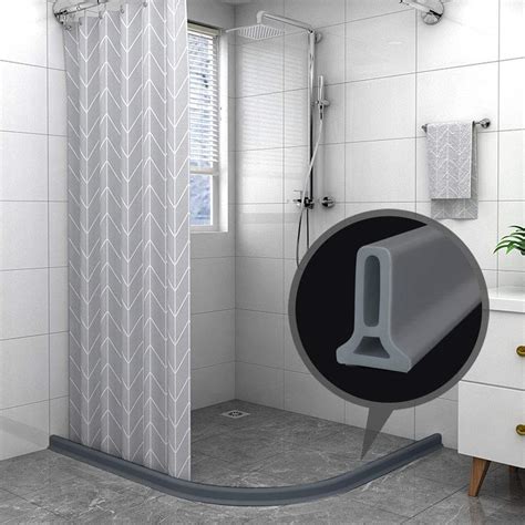 Cm Barri Re De Douche Pliable Gris Joint Porte Douche Seuil De