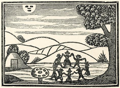 A Group Of Fairies Dancing In A Ring Drawing By Mary Evans Picture Library