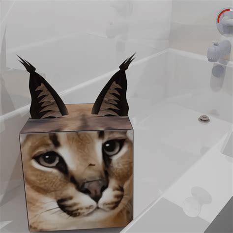 Floppa Cube In The Tub Oc Rbigfloppa