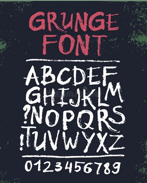 Grunge Font Stock Vector Illustration Of Font Alphabet 9839059