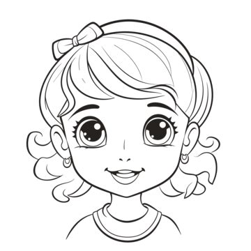 Ni A Bonita P Gina Para Colorear Esbozo Dibujo Vector Png Dibujo De