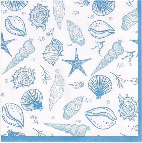 Amazon Nautical Seaside Cocktail Beverage Napkins Disposable