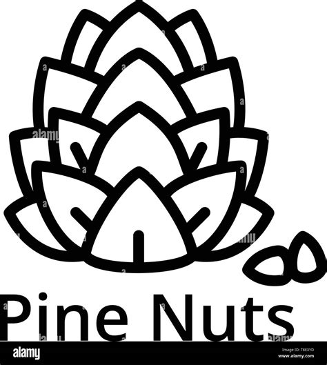 Pine Nuts Icon Outline Pine Nuts Vector Icon For Web Design Isolated