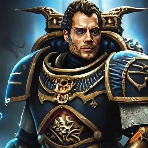 Henry Cavill Portrayed As Roboute Guilliman In A Sci Fi Setting On Craiyon