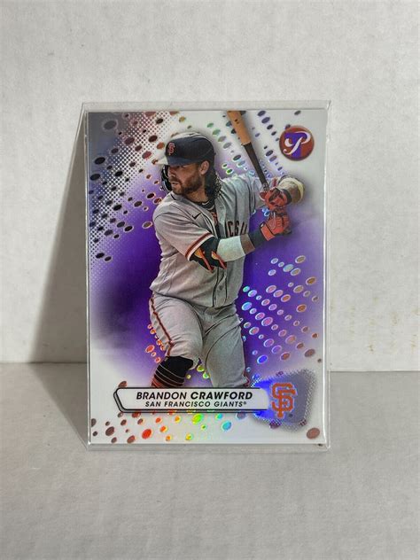 2023 Topps Pristine Brandon Crawford 214 PURPLE Refractor Giants 99