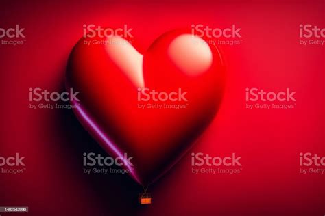 Illustration Of A Red Heart Digital Wallpaper Stock Photo - Download ...