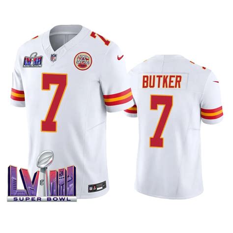 Kansas City Chiefs Harrison Butker White 2024 Super Bowl LVIII Vapor ...