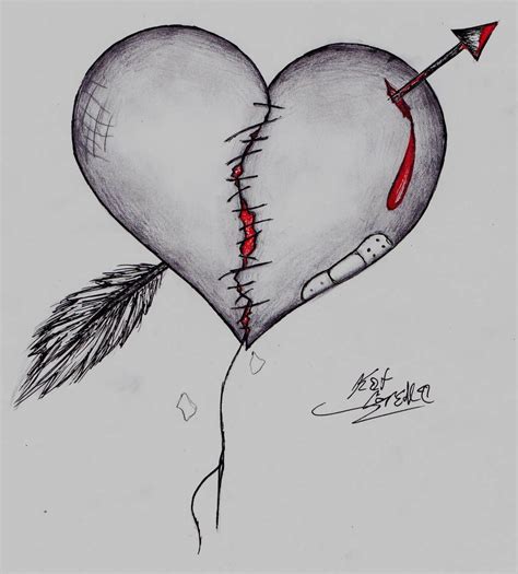 √ Emo Drawings Of Broken Hearts In Pencil