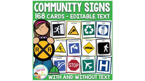 Community Safety Signs 168 Flashcards editable Text - Etsy