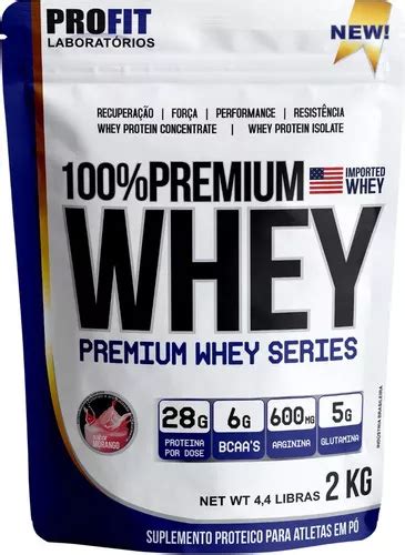 Whey Protein Concentrado Premium Kg Profit Labs Sabor Morango