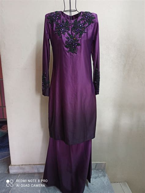 Baju Pesak Gantung Purple Cantik Sulam Women S Fashion Muslimah