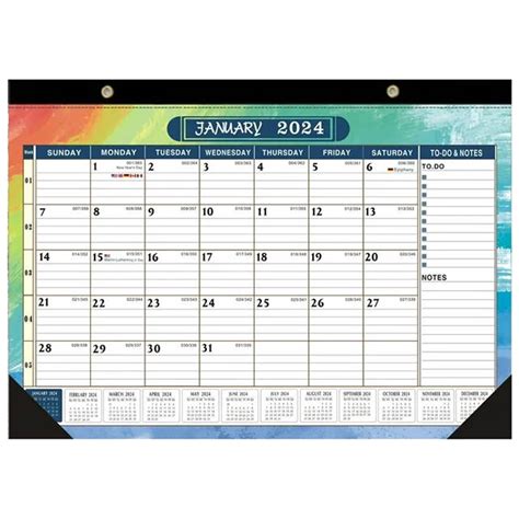 Chenzero Desktop Calendar Wall Calendar January Monthly Large