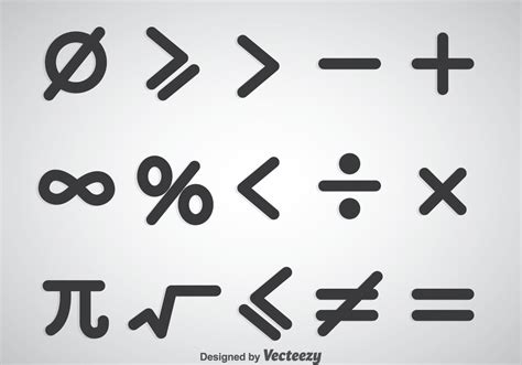 Math Symbols Vector Sets 105580 Vector Art at Vecteezy